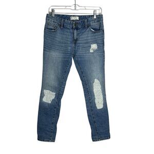 Free People Jeans Womens 25 Distressed Skinny Denim Pants Ladies Medium Wash